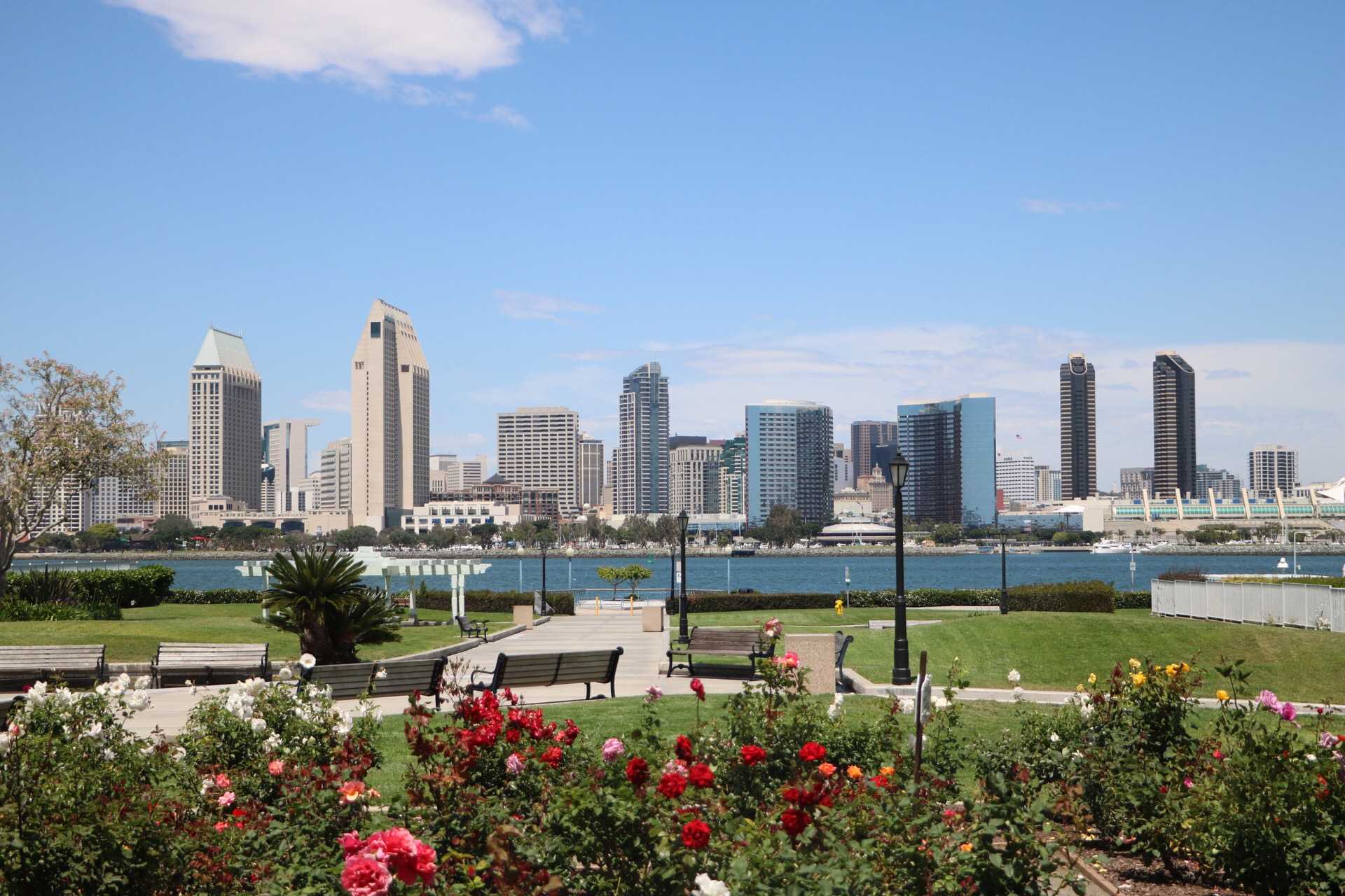 Ausblick auf die San Diego Skyline