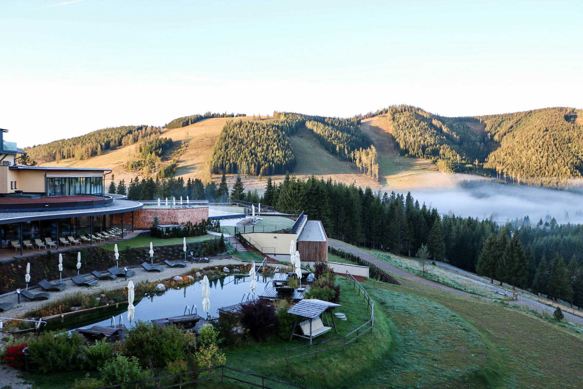 Gartenbereich im Hotel Pierer 