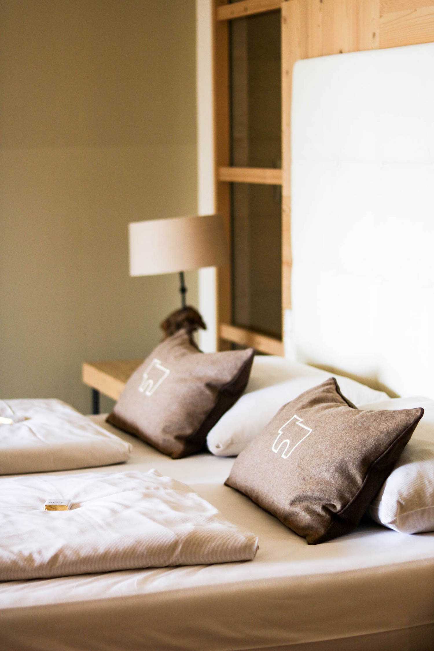 Schlafbereich der Suite im Hotel Pierer 